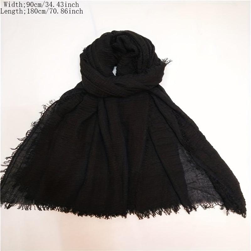 Boho Style Rushed Scarf Wrap for Daily Decoration Gift
