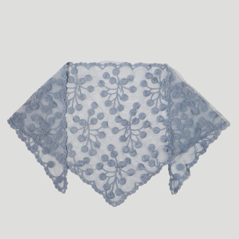 Lace Veil Floral Hollow Out Triangle Scarf Bandana Neckerchief Head Cover