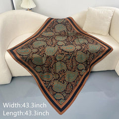 Women's Large Satin Square Scarf Silk Neckerchief Accessory