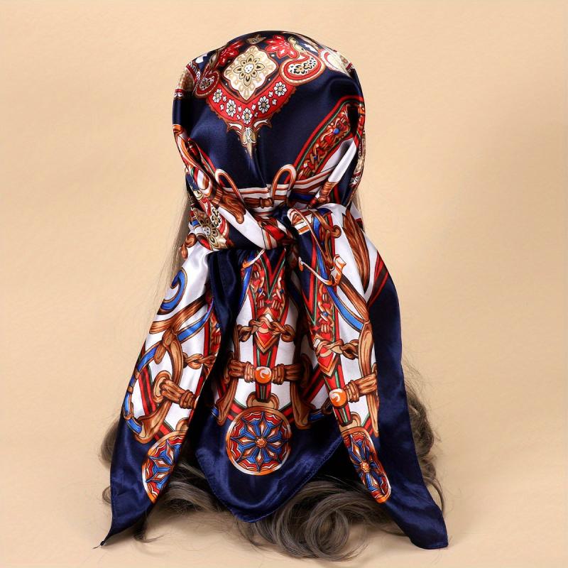 Paisley Print Bandana Square Scarf Large Shawl Women Head Wrap