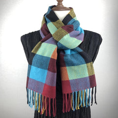 Cashmere Classic Large Square Scarf with Tassel
