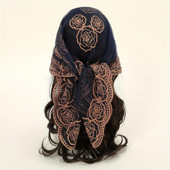 Lace Floral Embroidery Bandana Breathable Head Scarf Boho Shawl