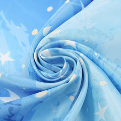 Stars Print Bandana Casual Square Scarf Women Neckerchief Head Wrap