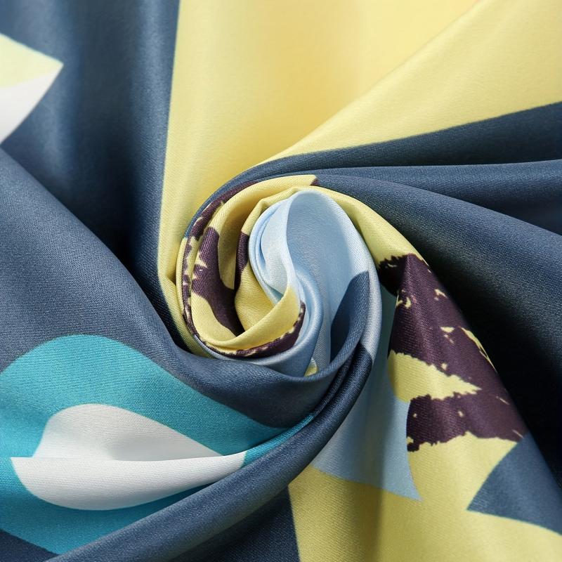 Geometric Block Bandana Printed Square Scarf Women Casual Neckerchief