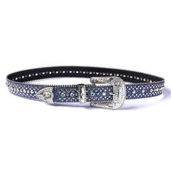 Rhinestone Belt Western Cowgirl Crystal Studded Strap Men Women