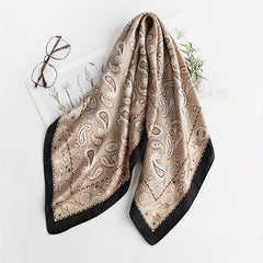 70 cm Satin Square Scarf Paisley Print Bandana Boho Head Neckerchief