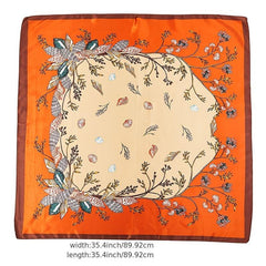 Large Satin Head Scarf For Women Silk Neck Hair Wrap