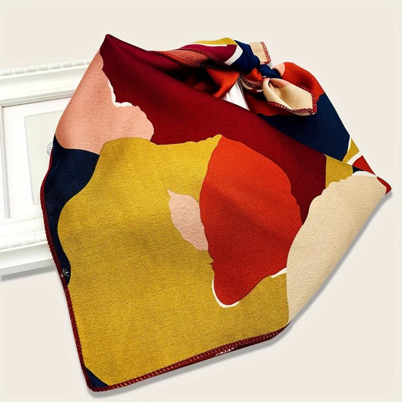 Y2K Style Camouflage Square Scarf Inelastic Bandana