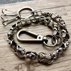 Punk Style Belt With Skull Chain For Men