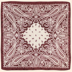 Boho Paisley Printed Square Scarf Silk Feeling Headscarf 70x70cm