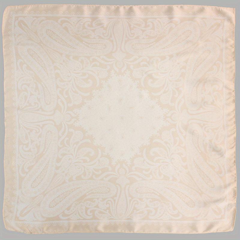 Boho Paisley Printed Square Scarf Silk Feeling Headscarf 70x70cm