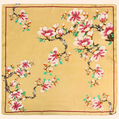 Flower Printed Square Scarf Silky Soft Headscarf Hair Wraps For Sleep
