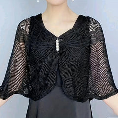 Sun-proof Knit Lace Shawl for Evening Party Dress Wedding