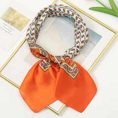 Retro Silk Scarf Small Hair Band Professional Square Scarf Head Scarf