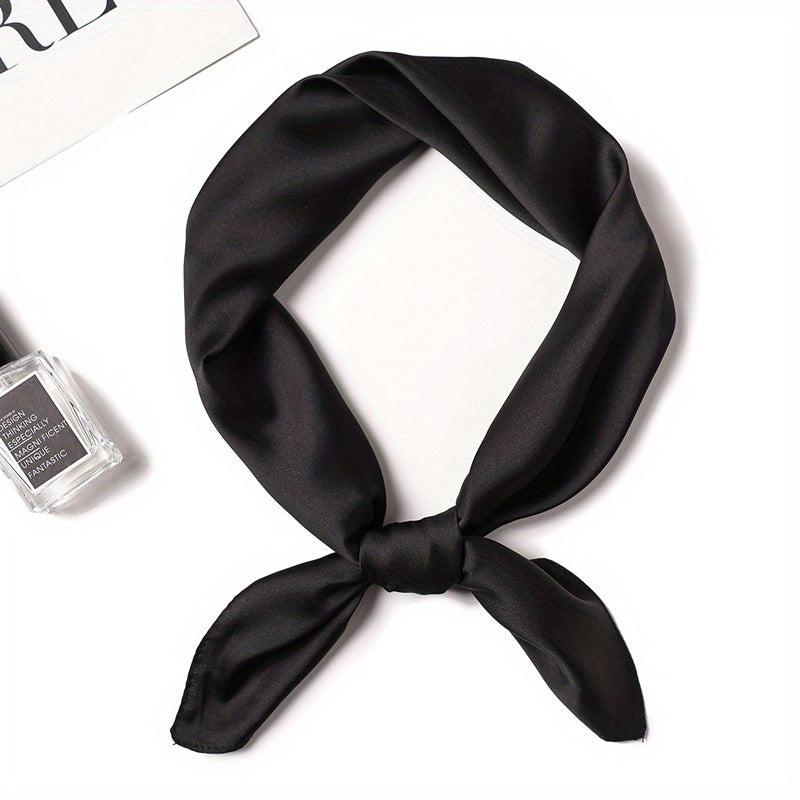 Solid Satin Silk 23 6 Square Scarf Lightweight Silk Neck Scarfs