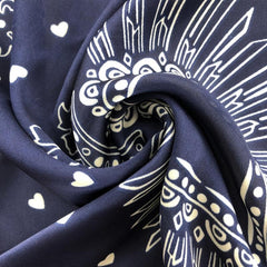 Floral Pattern Printed Vintage Scarves Small Headband Scarf Headscarf