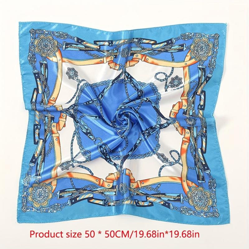Silk Neckerchief Scarf Head Wrap Headband Bag Handle Charm