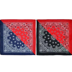 3pcs Paisley Print Square Scarf Classic Neckerchief Vintage Block Cowboy Bandana