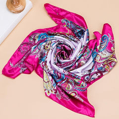 Vintage Style Satin Bandana Scarf Neck Wrap Headband For Women