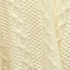 Beige Knitted Shawl Tassel Wraps Classic Warm Cape Plaid Cardigan