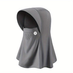 Sun Proof Hoodie Face Covering With Brim Mesh Ice Mask Neck Gaiter