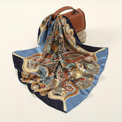 Paisley Print Bandana Classic Boho Square Scarf Neckerchief Hair Accessories