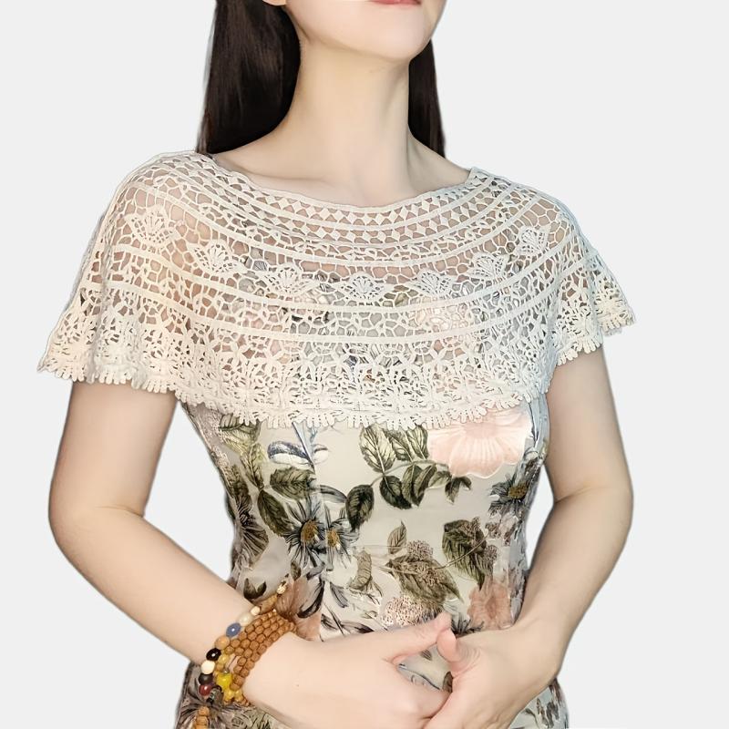 Vintage Hollow Out Shawl for Party Prom Wedding Bridal