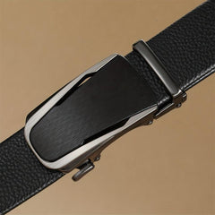 Men's Lychee Pattern Auto Buckle Belt
