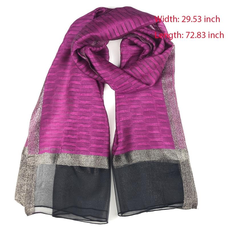 Women's Classic Silk Long Scarf Winter Warm Light Scarf