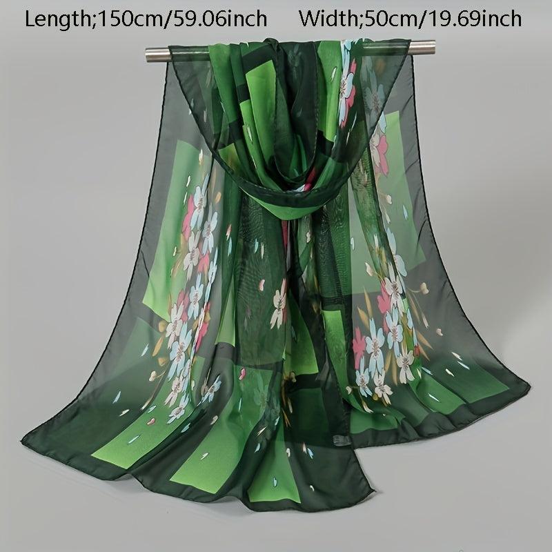 Boho Lightweight Chiffon Scarf Print Long Shawl Wrap Summer Sunscreen Headscarf
