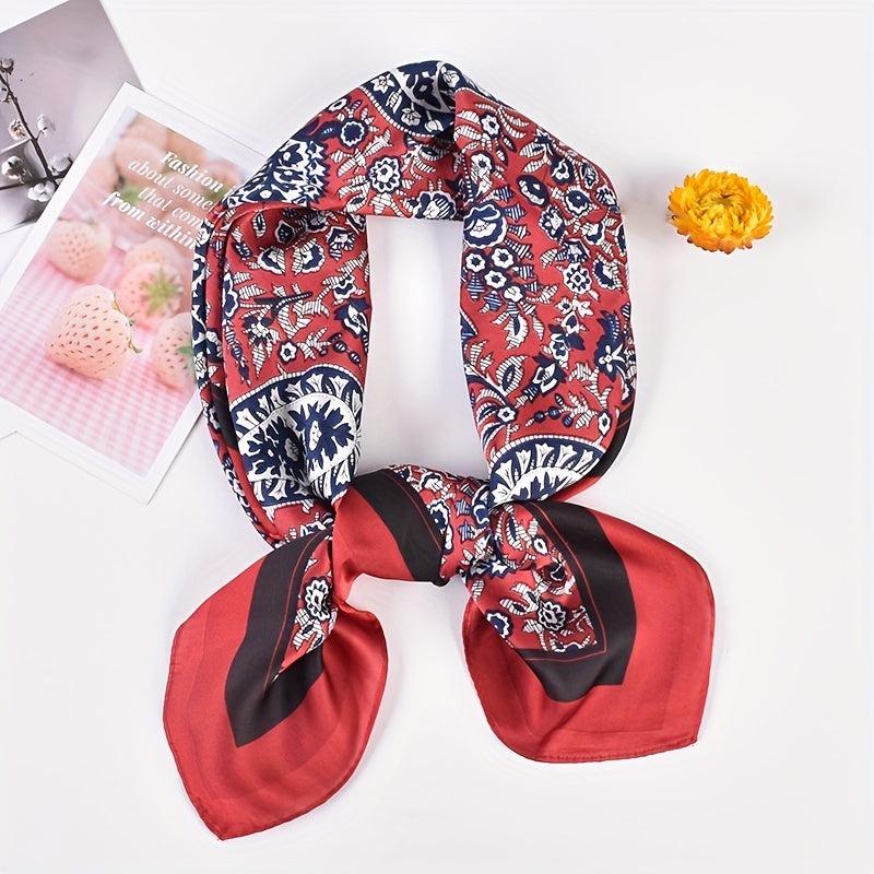 Classic Paisley Print Bandana Vintage Square Scarf Woman Necke...