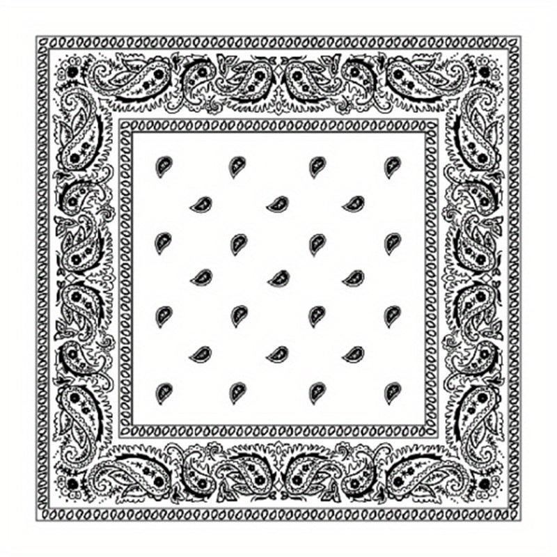 Boho Paisley Printed Scarf Vintage Square Turban Headwear Hair Accessories