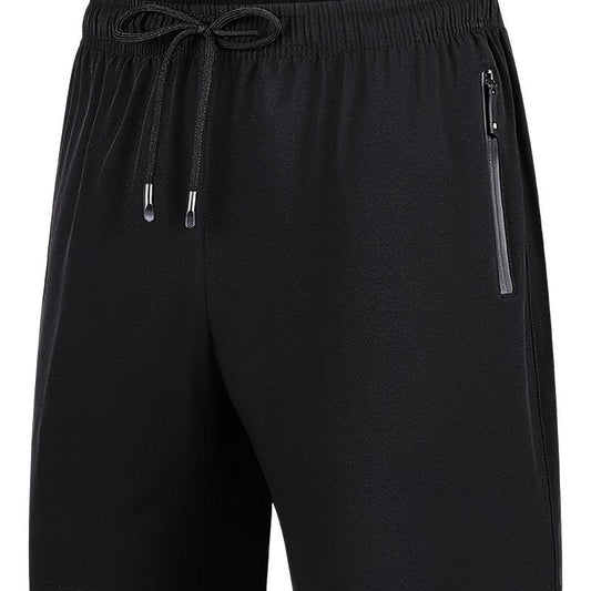 Men's Quick Dry Shorts with Zipper Pockets, Summer Drawstring