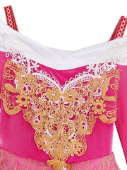 Girls Princess Costume Dress Long Sleeve Birthday Party Cosplay Outfit