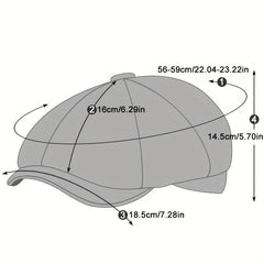 Polyester Newsboy Cap for Men and Women