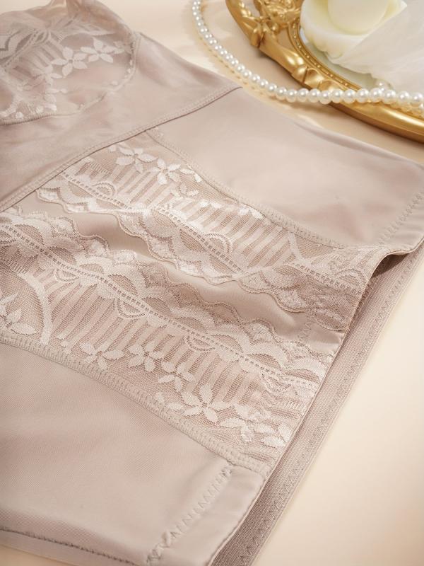 Lace Stitching High Waist Tummy Control Slimming Panties