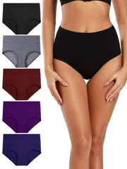 5pcs Seamless Solid Briefs Stretchy Panties Lingerie Underwear
