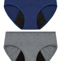 2pcs Cotton Period Panties Leak-proof Intimates Comfortable & Breathable