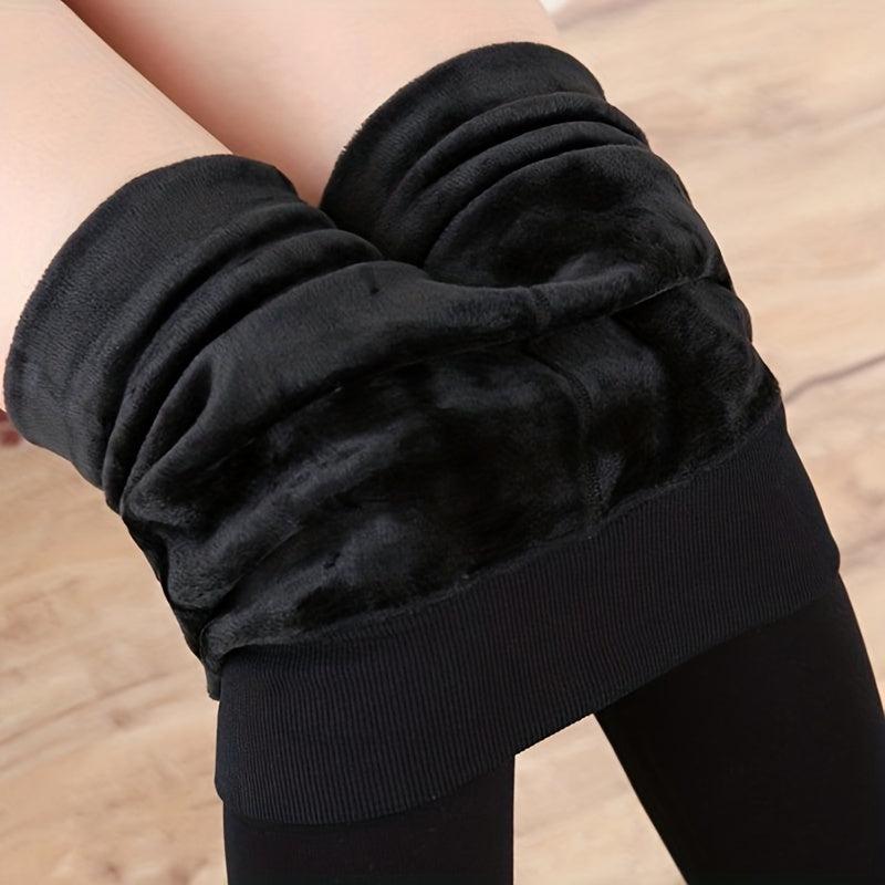 Plush Lined High Waist Leggings for Women
