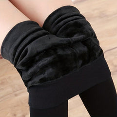 Plush Lined High Waist Leggings for Women