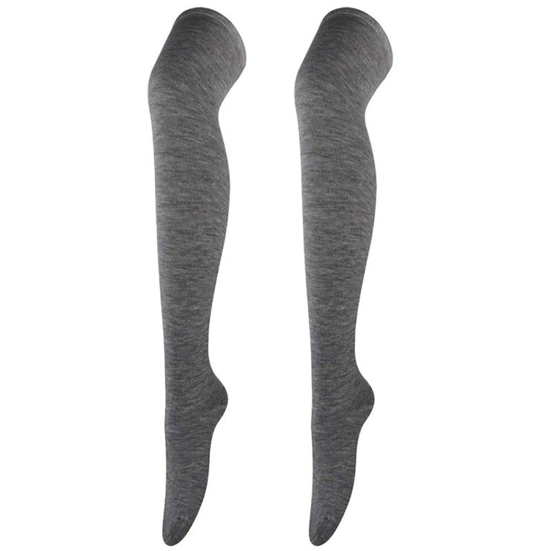 Solid Thigh High Socks Over The Knee Stockings