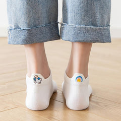 10 Pairs Cartoon Pattern Ankle Socks Women's Stockings & Hosiery