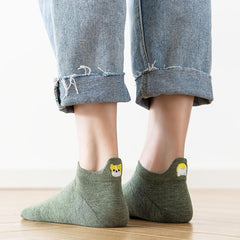 10 Pairs Cartoon Pattern Ankle Socks Women's Stockings & Hosiery