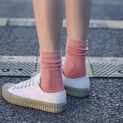 10 Pairs Candy Pile Socks - Comfortable & Breathable Mid Tube Women's Stockings