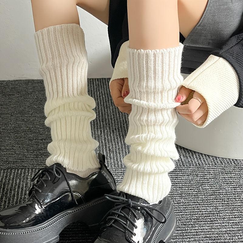 Stylish Knit Leg Warmers Women's Stockings & Hosiery