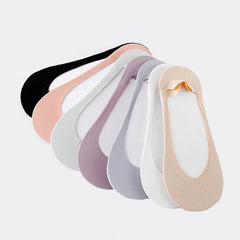 7 Pairs No Show Socks Assorted Non Slip Low Cut Women's Stockings