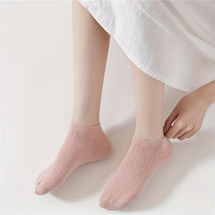 10 Pairs Ribbed Low Cut Ankle Socks Women's Stockings