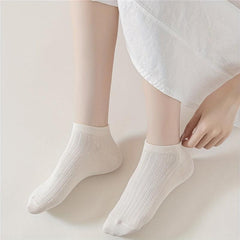 10 Pairs Ribbed Low Cut Ankle Socks Women's Stockings