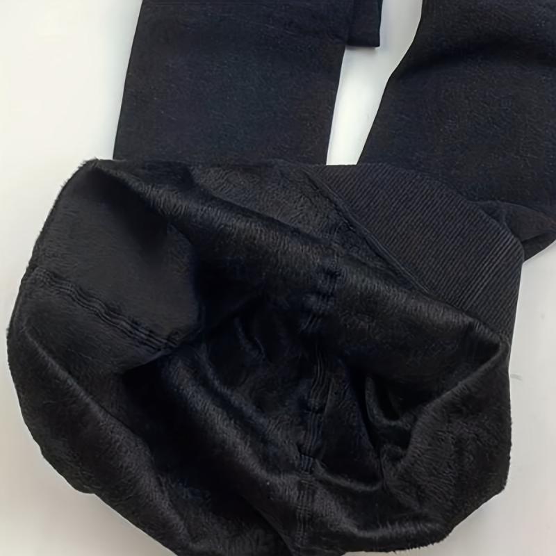 Plush Lined Thermal Tights High Waist Leggings Women's Stockings