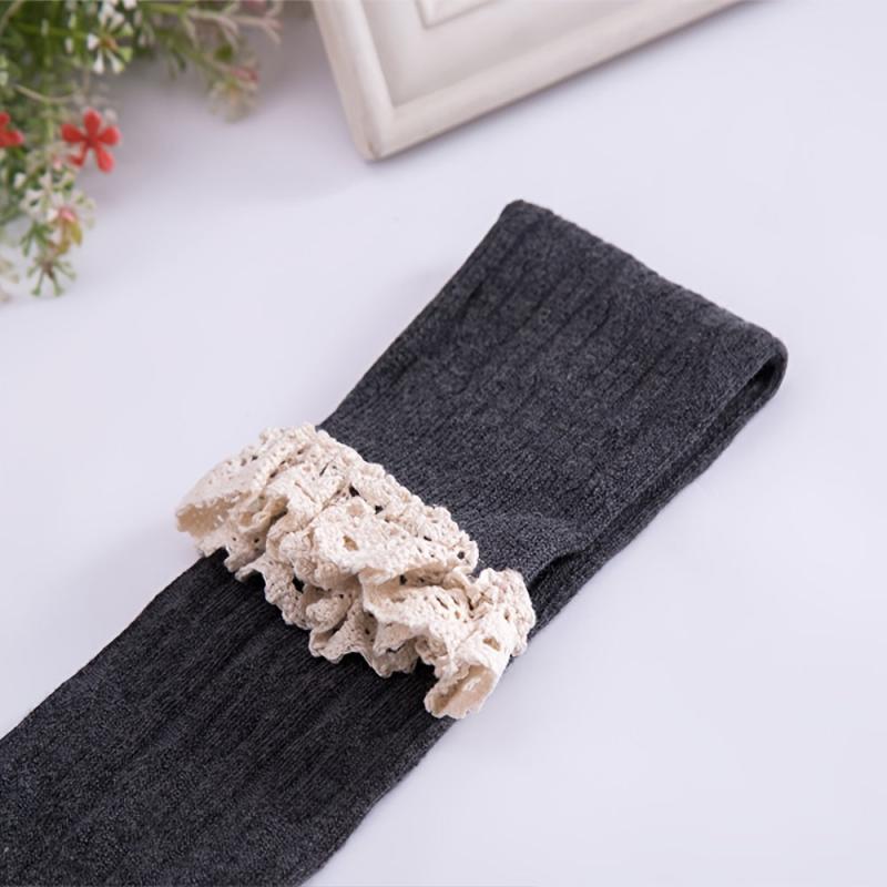 Stylish Japanese Over The Knee Socks with Lace Trim